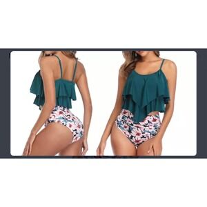 High Waisted Two Piece Bathing‎ Suit Size small